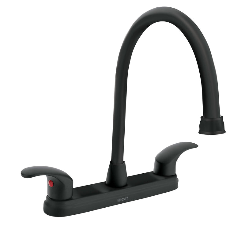 Mezcladora para fregadero, manerales palanca, negro, Aqua