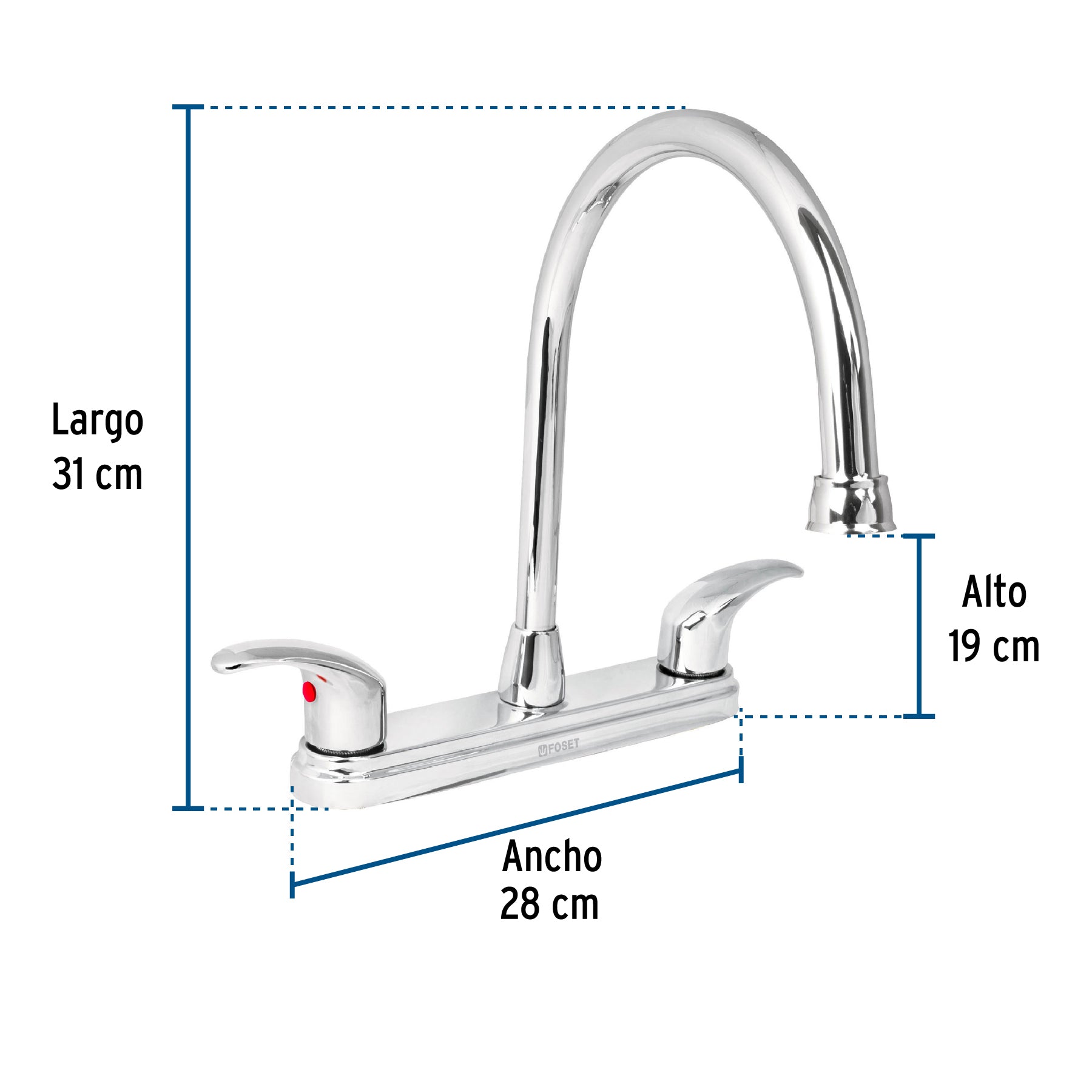Mezcladora para fregadero, manerales palanca,acero inox.Aqua