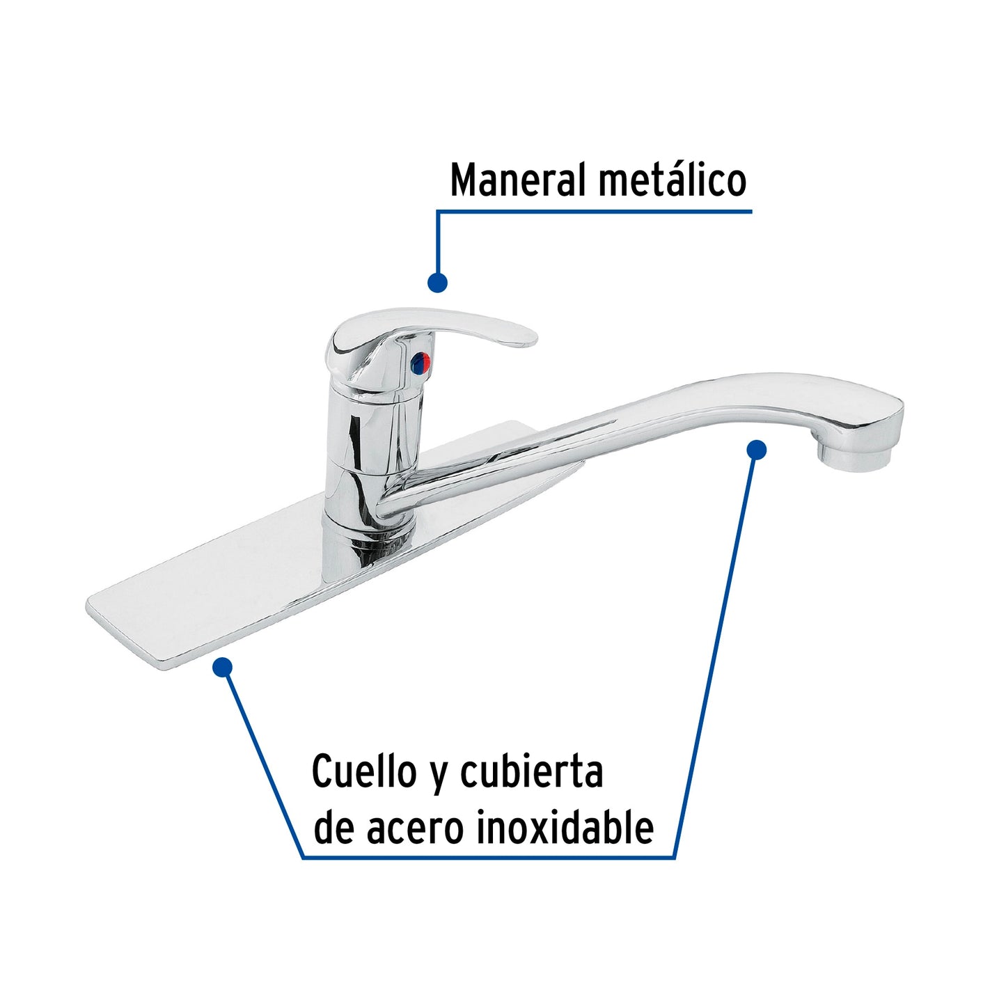 Mezcladora para fregadero, monomando, Aqua