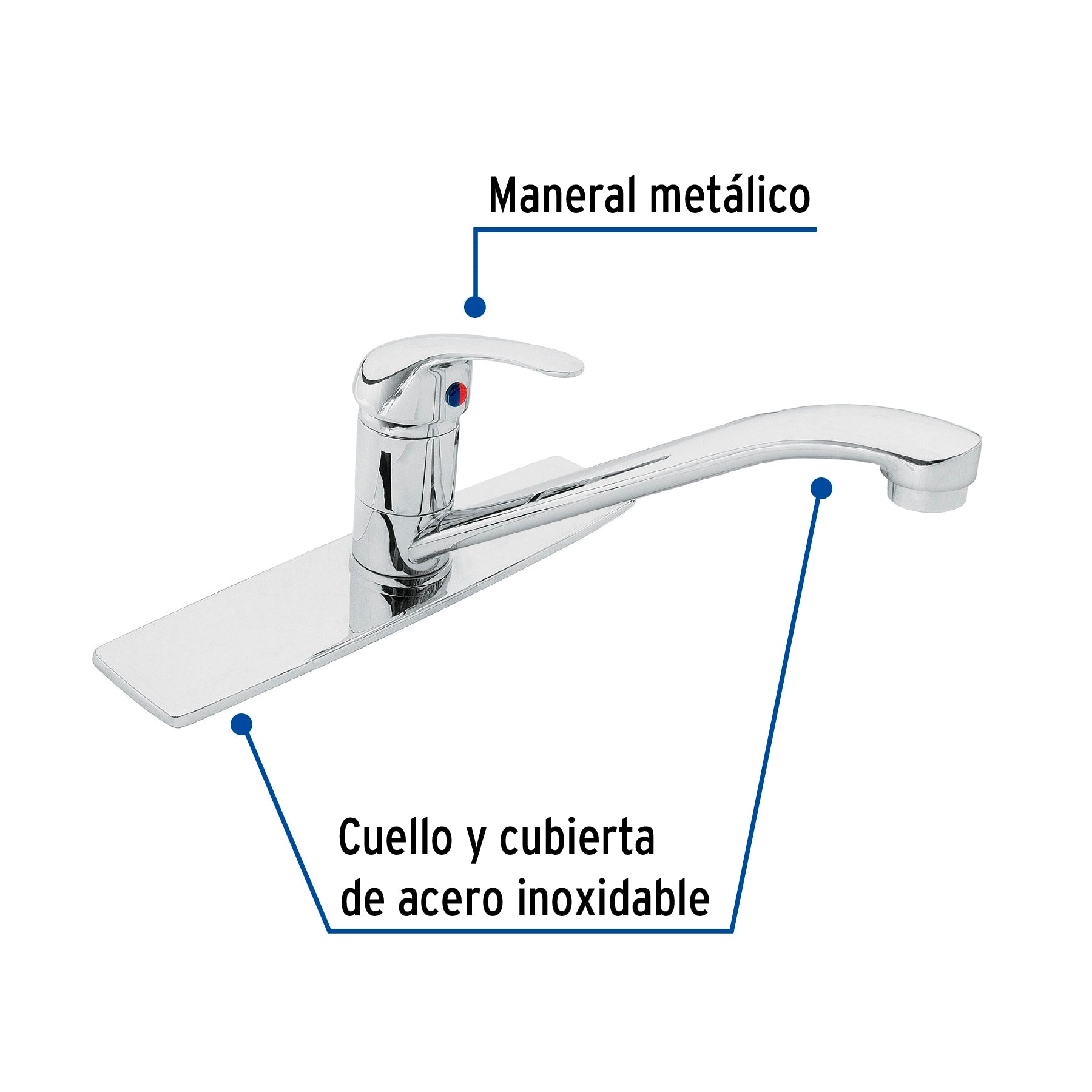 Mezcladora para fregadero, monomando, Aqua