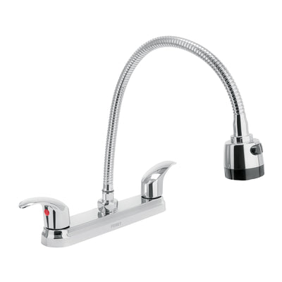 Mezcladora inox 8' p/fregadero, flexible, palanca, Foset