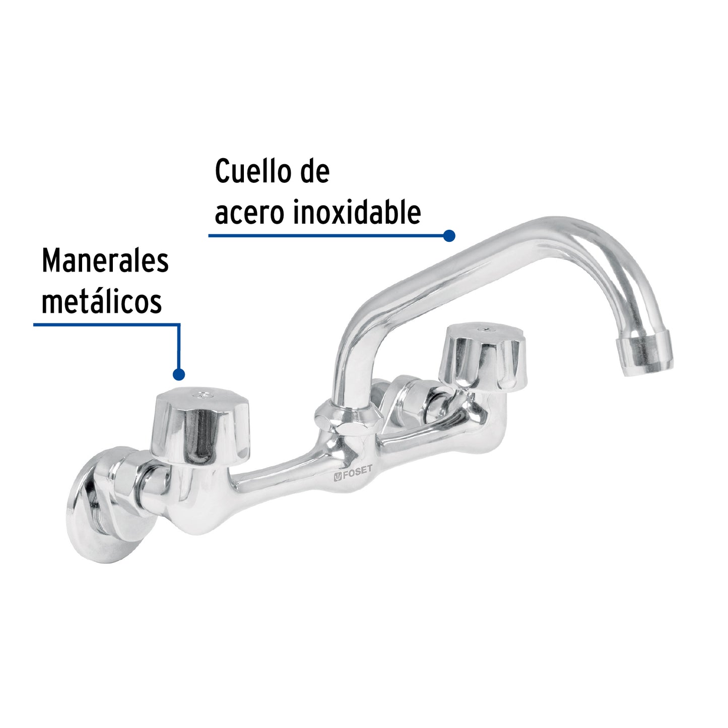 Mezcladora para fregadero, a la pared, Aqua