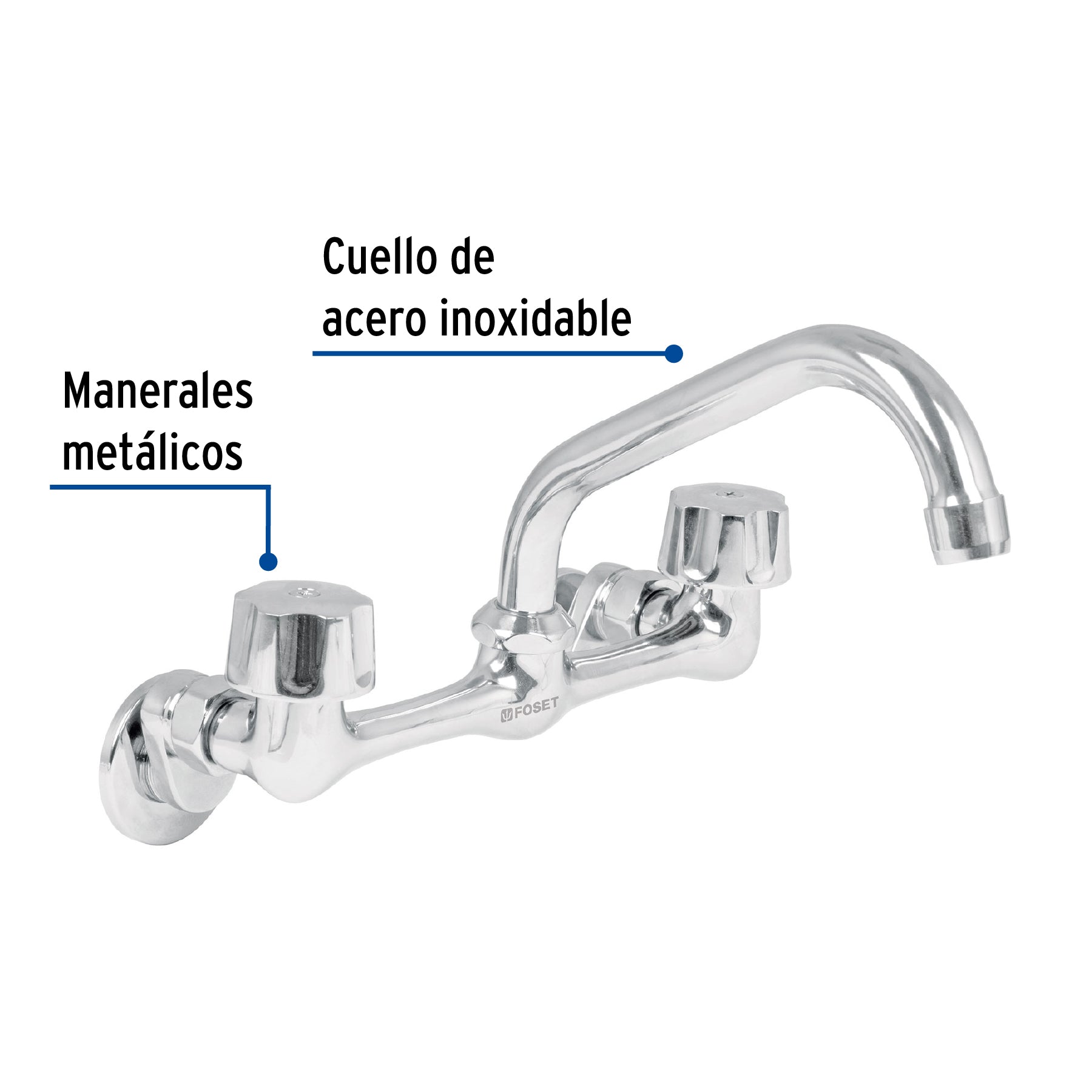 Mezcladora para fregadero, a la pared, Aqua
