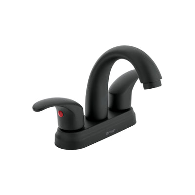 Mezcladora p/lavabo,manerales palanca,cuello alto,negro, Aqu