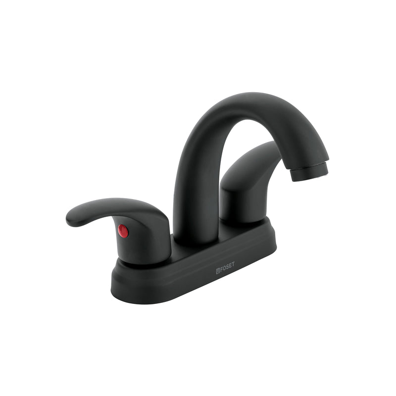 Mezcladora p/lavabo,manerales palanca,cuello alto,negro, Aqu