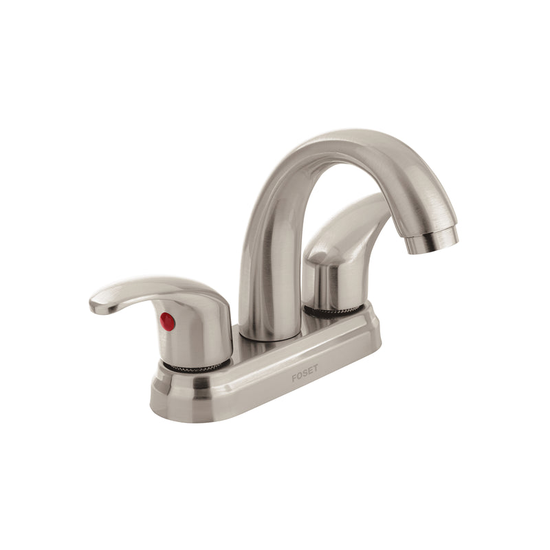 Mezcladora p/lavabo,manerales palanca,cuello alto,satín, Aqu