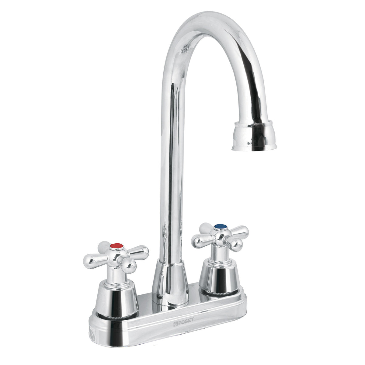 Mezcladora lavabo,tipo bar,manerales cruceta,acero inox,Aqua