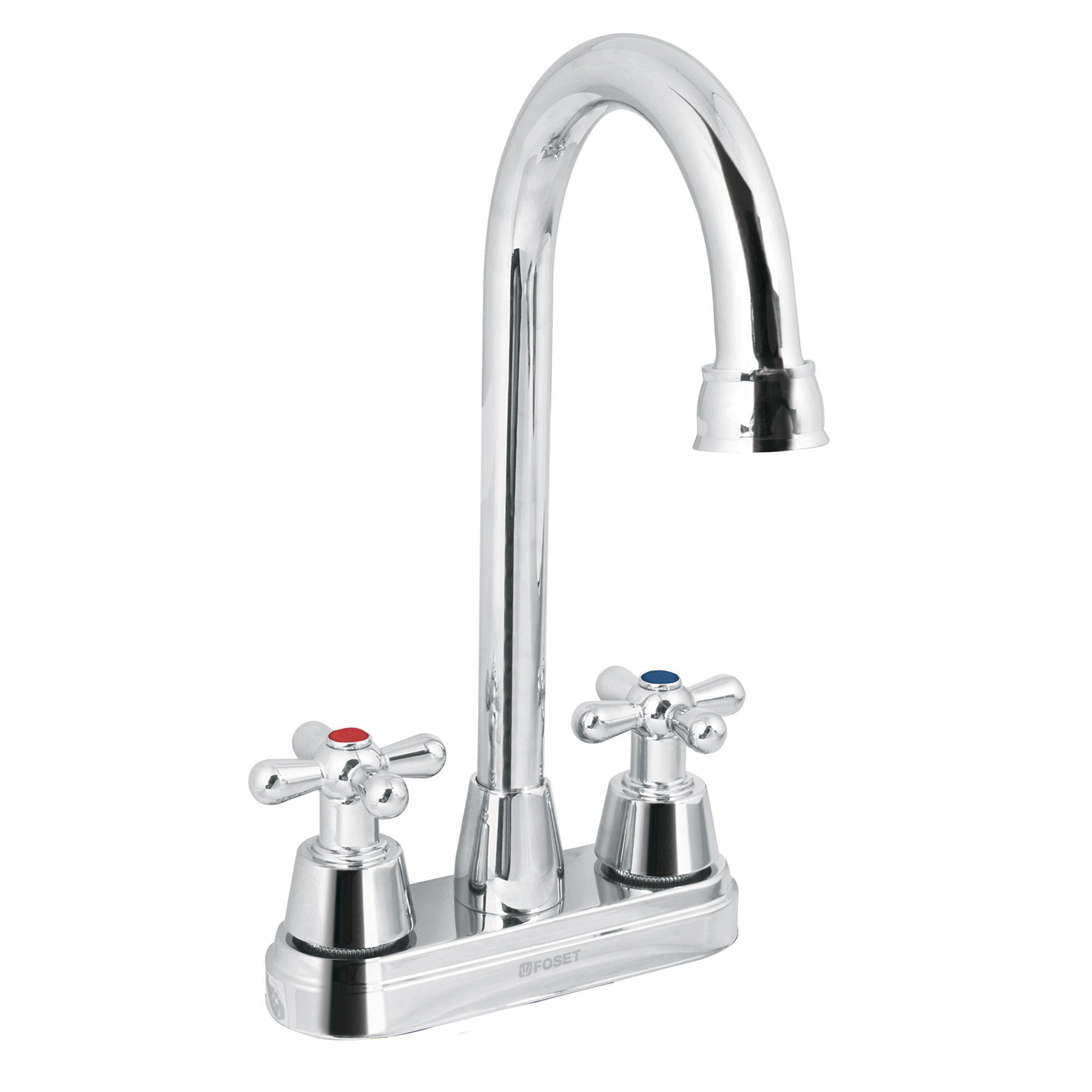 Mezcladora lavabo,tipo bar,manerales cruceta,acero inox,Aqua