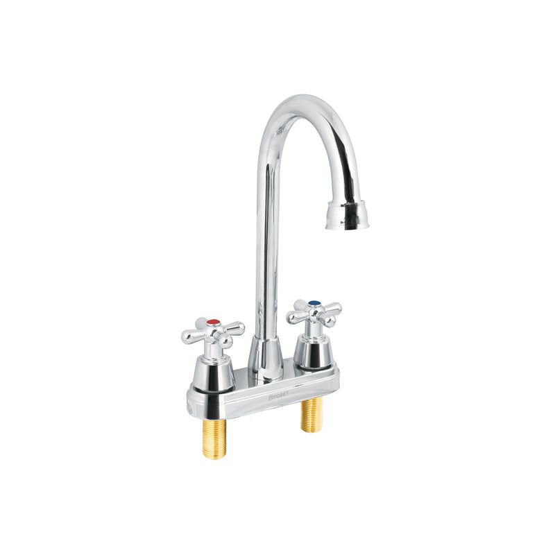 Mezcladora lavabo,tipo bar,manerales cruceta,acero inox,Aqua