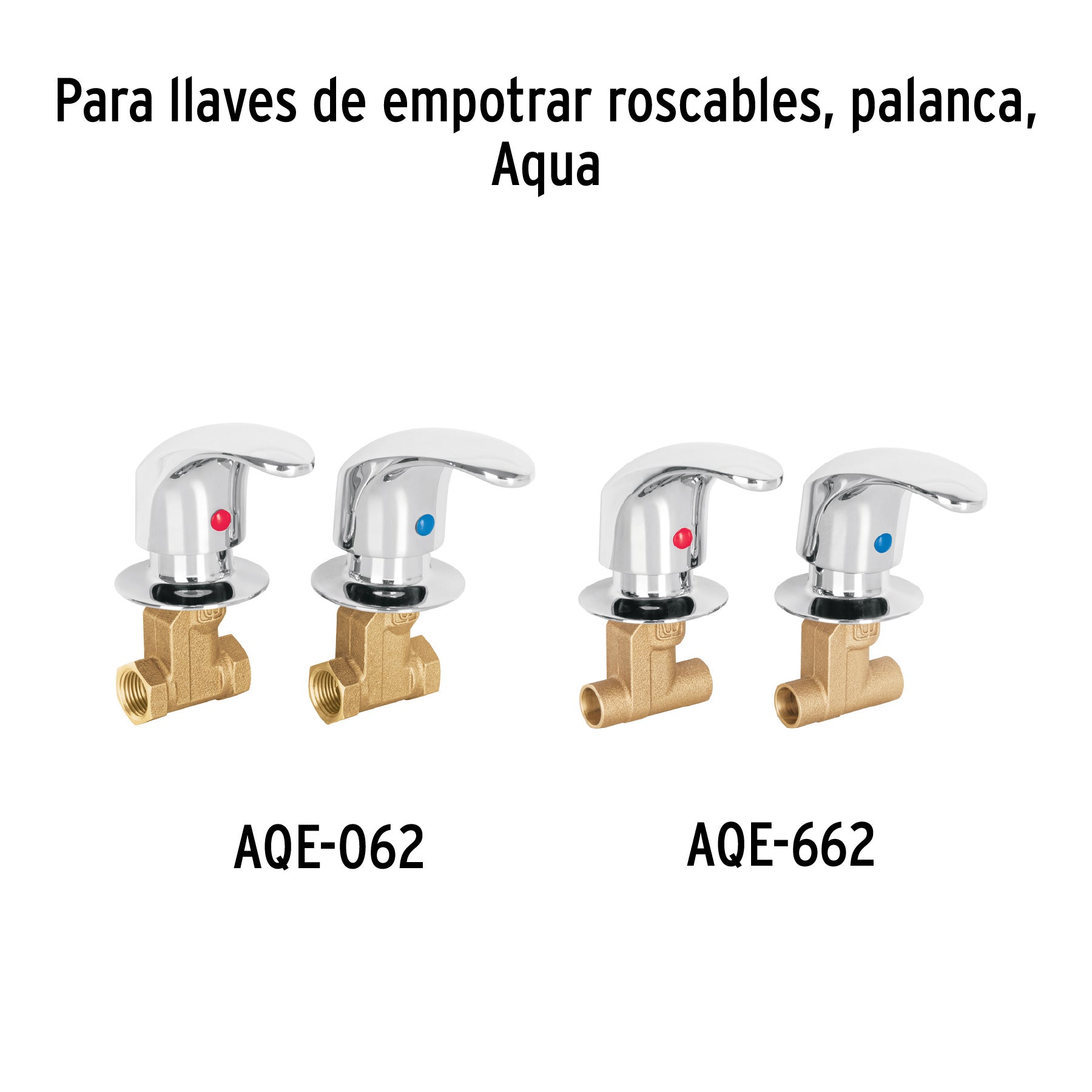 Juego de 2 manerales grandes, palanca, Satín, Aqua