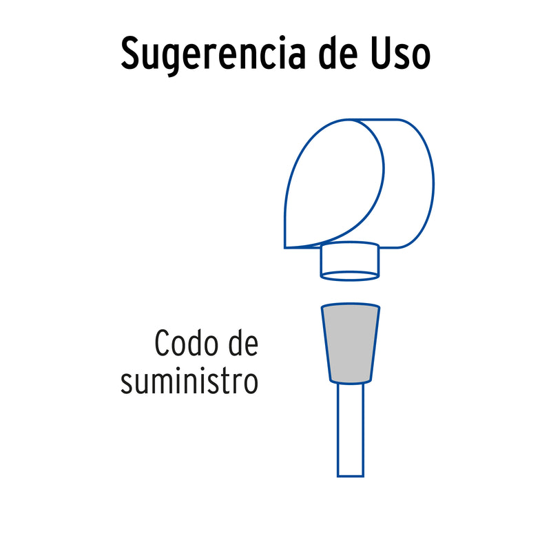Codo de suministro, cromo