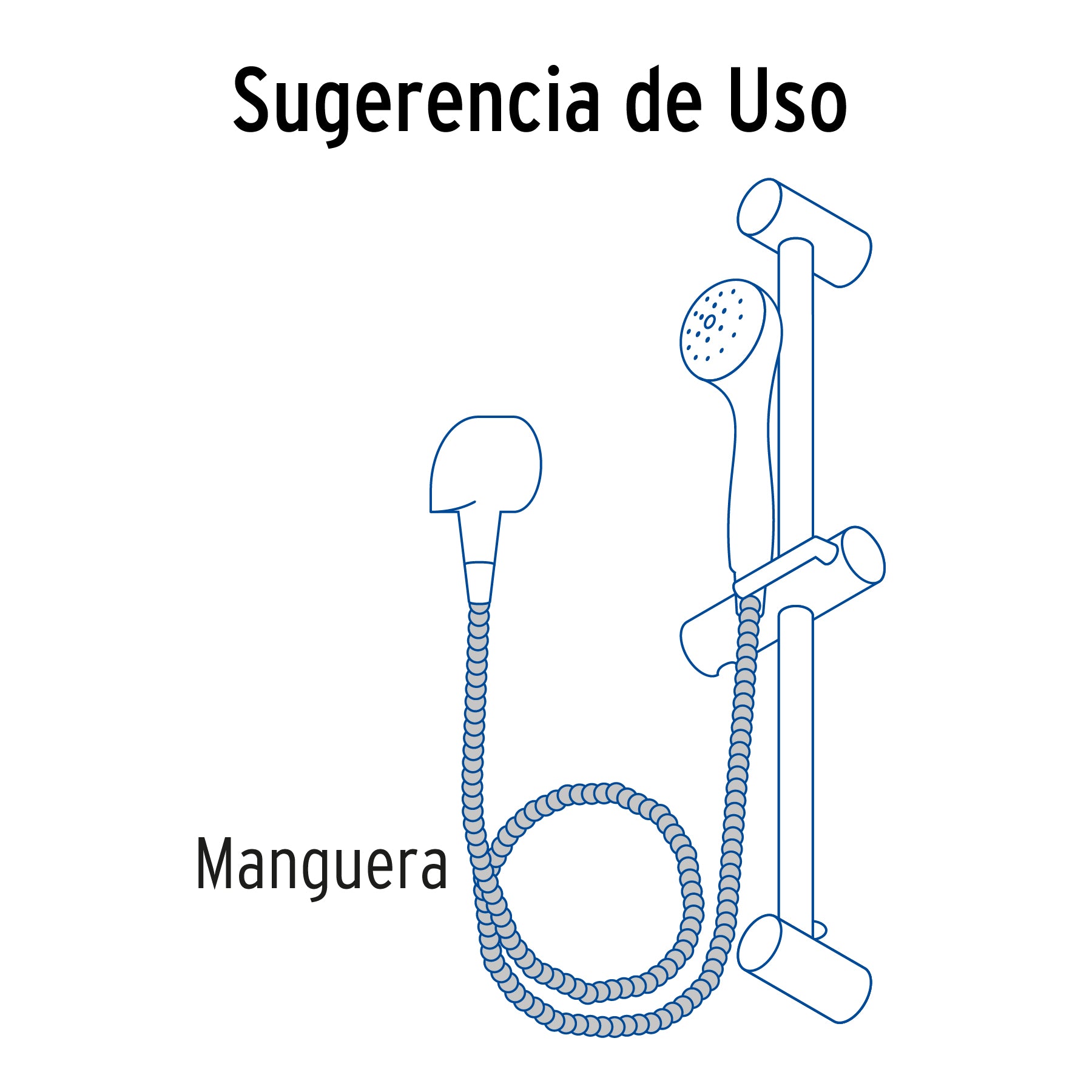 Manguera plástica para regadera, manual