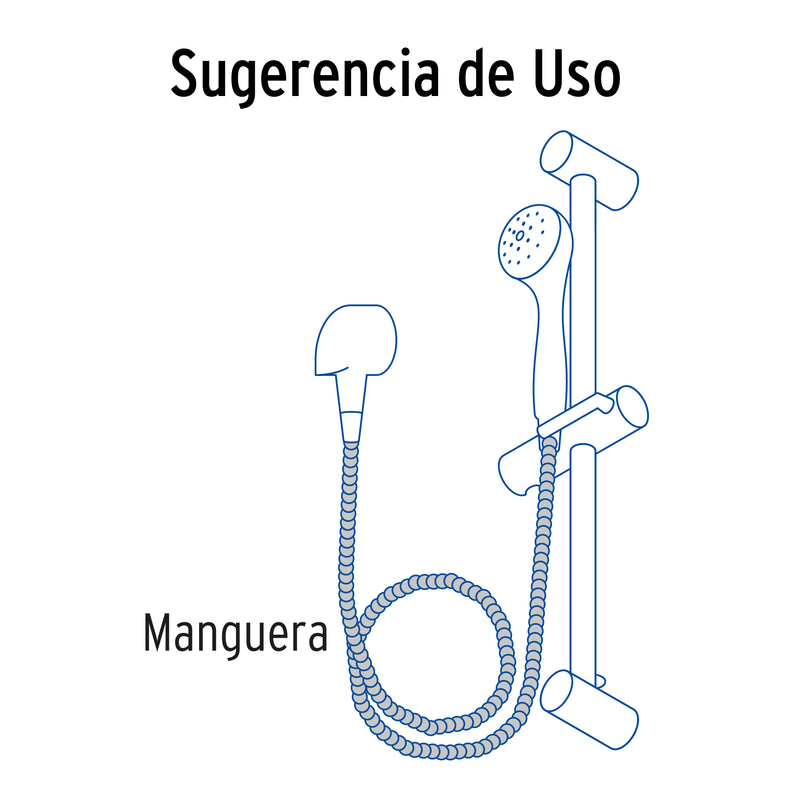 Manguera plástica para regadera, manual