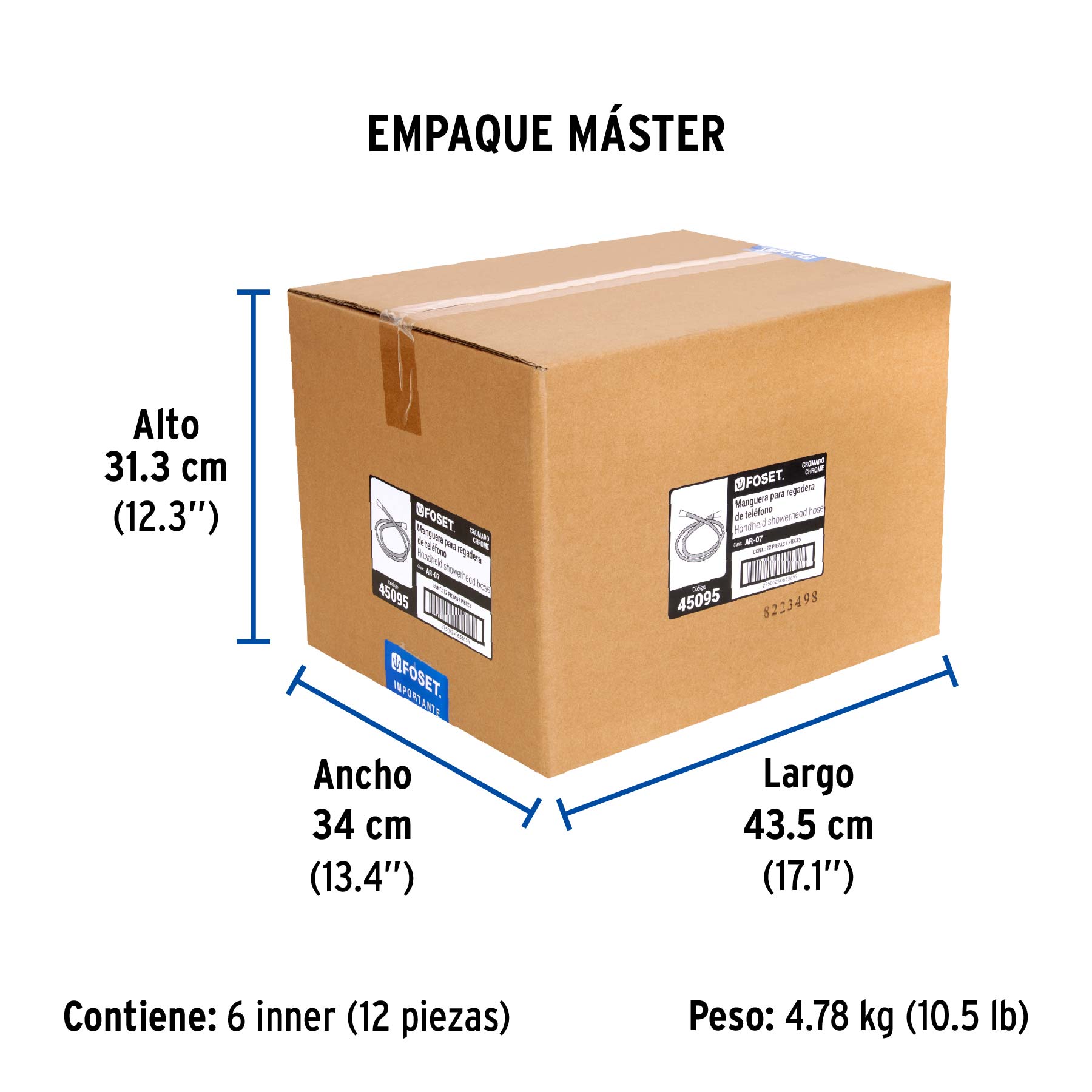 Manguera plástica para regadera, manual