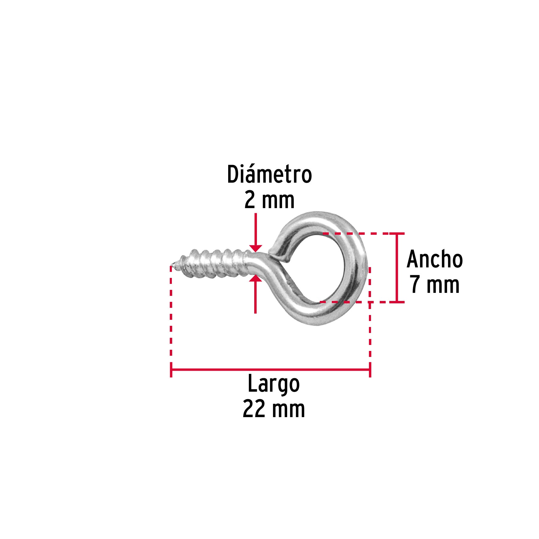 Blíster con 20 armellas cerradas de 17 x 40, Fiero