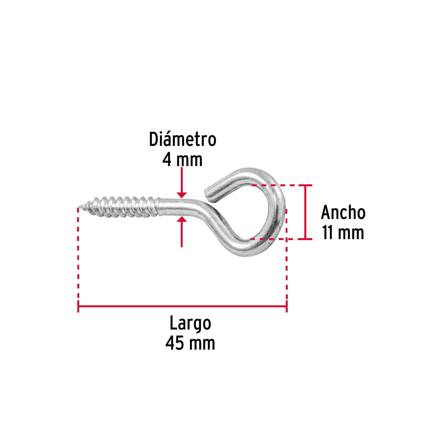 Blíster con 6 armellas cerradas de 20 x 70, Fiero