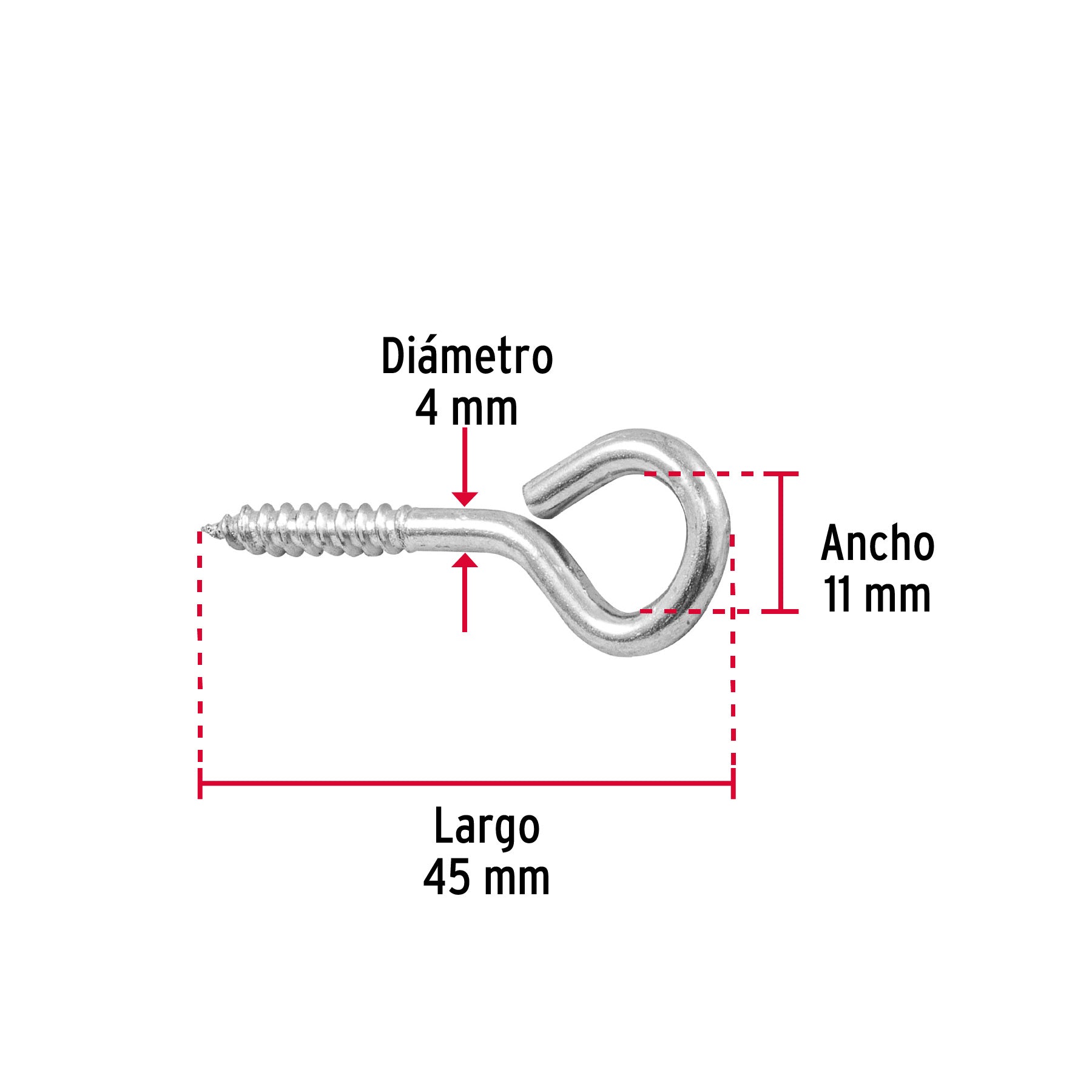 Blíster con 6 armellas cerradas de 20 x 70, Fiero