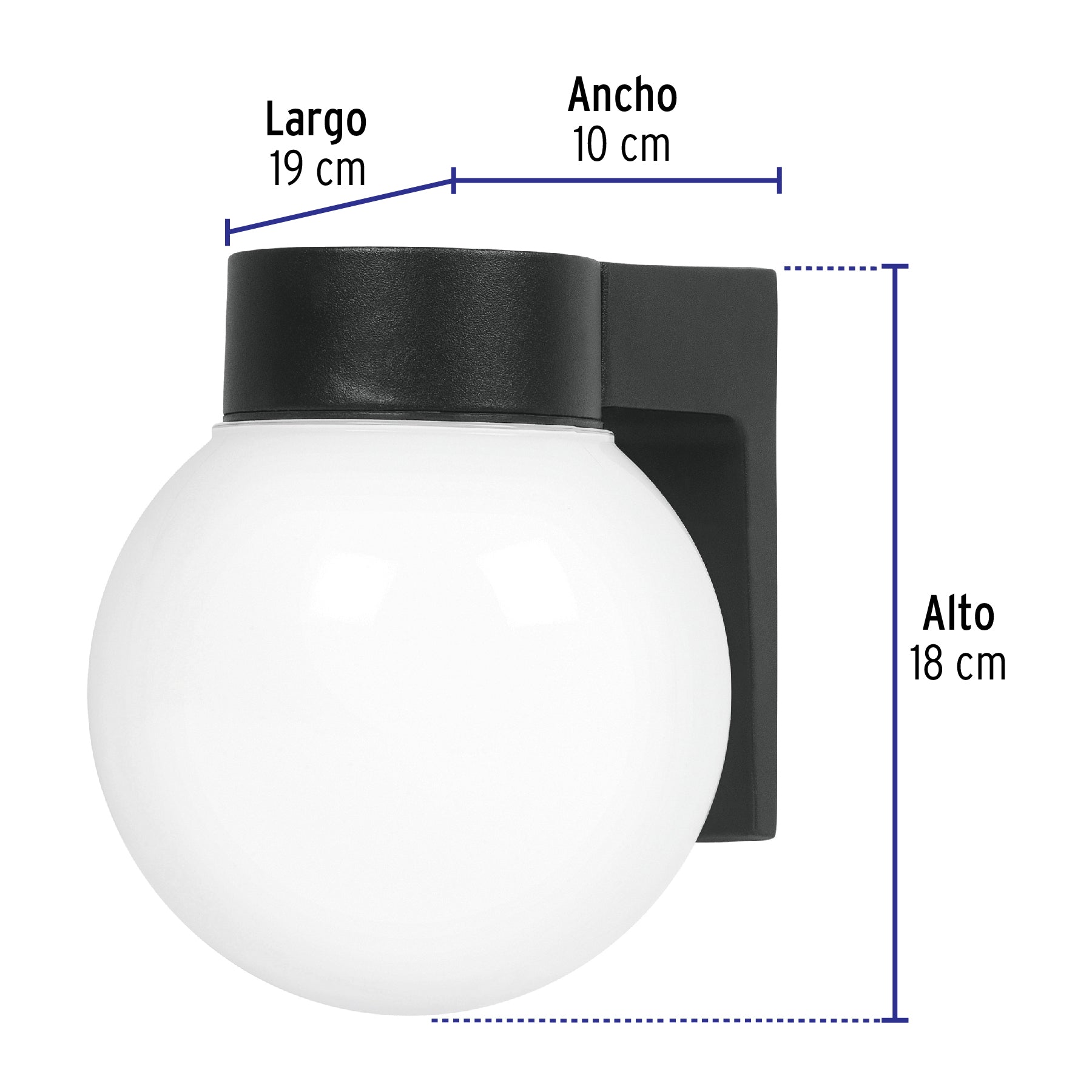 Arbotante tipo globo, 1XE26 