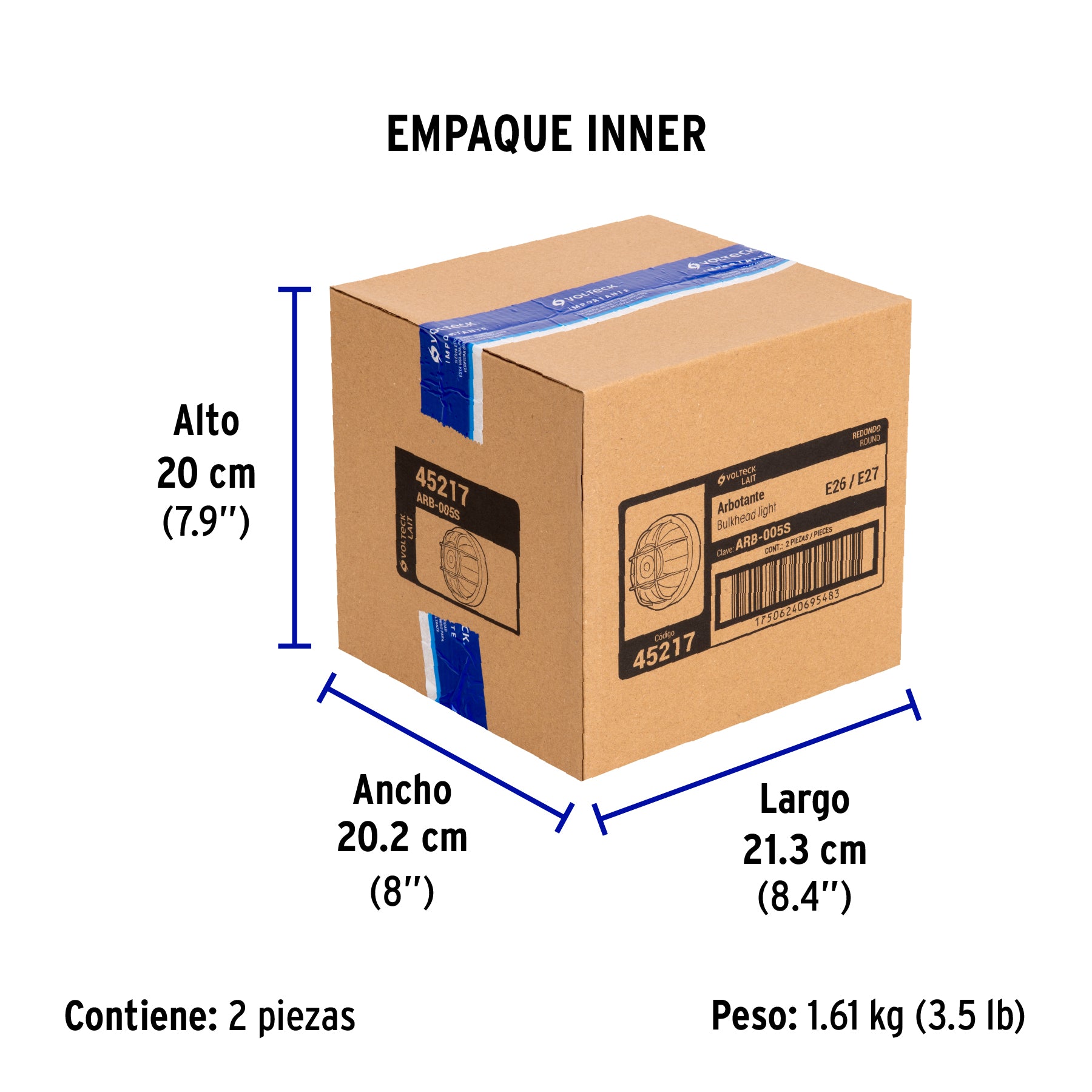 Arbotante decorativo cuerpo de ABS, lámpara no incluida