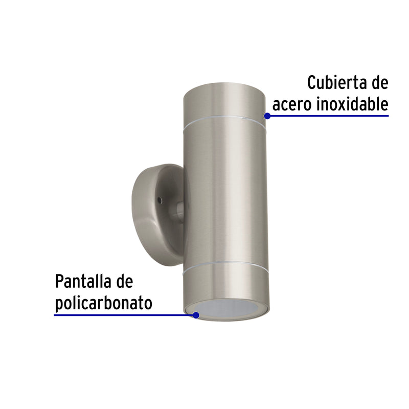 Arbotante exterior de acento, 2 spots, MR16GU10, 100 W