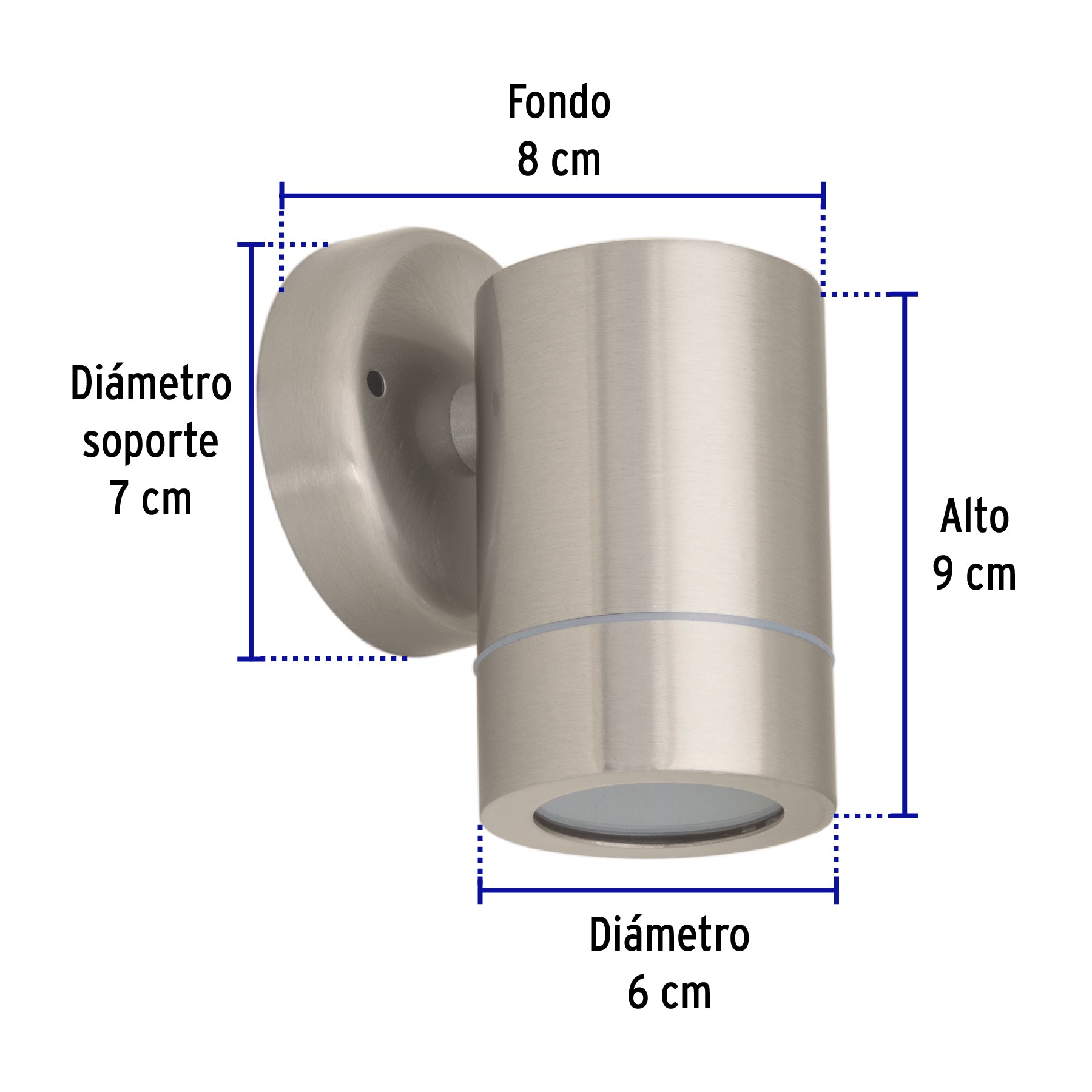 Arbotante exterior de acento, 1 spot, MR16GU10, 50 W