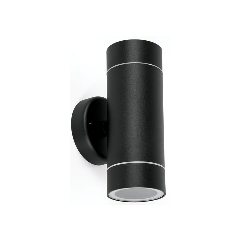 Arbotante exterior, cilíndrico, spot, 2xMR16GU10, negro