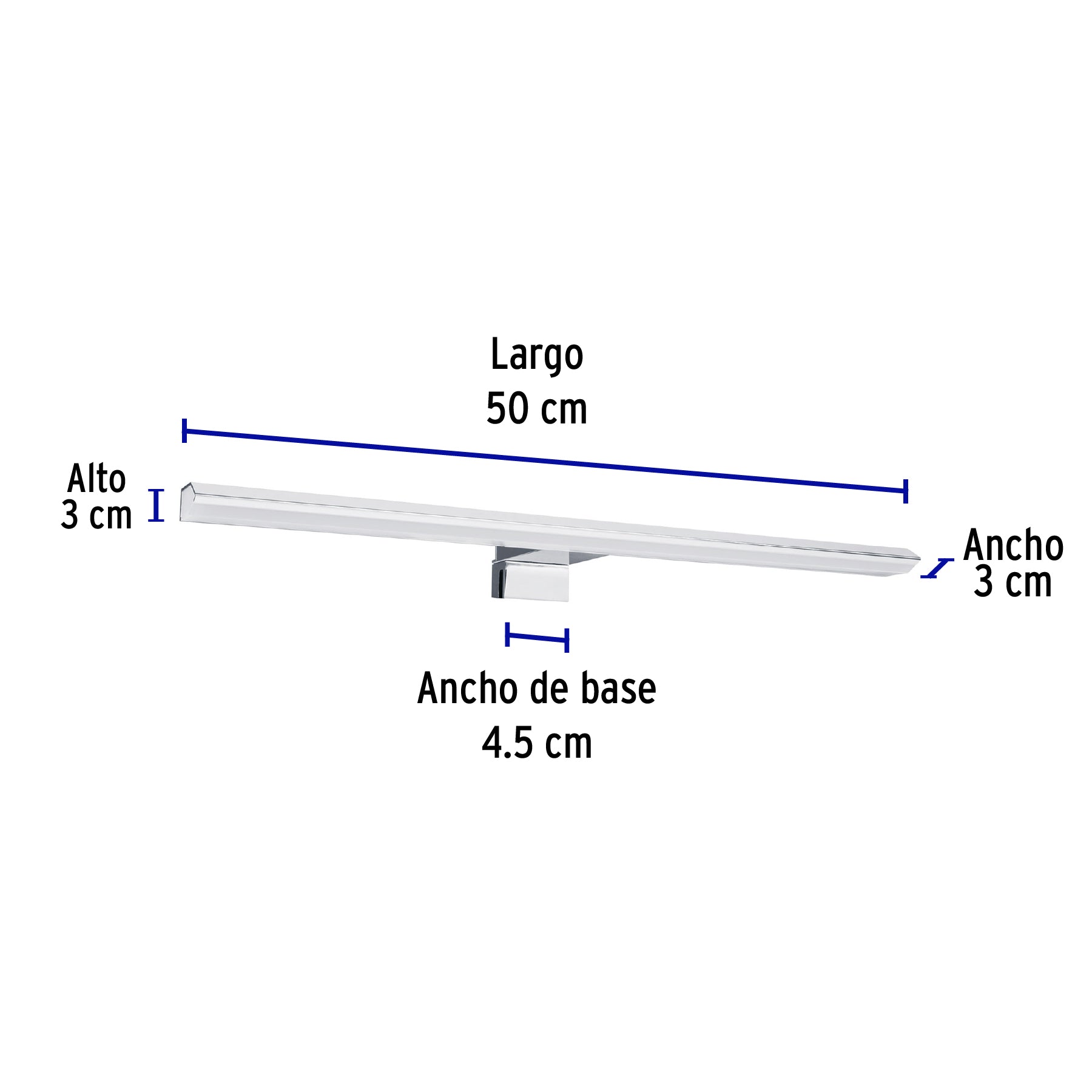 Arbotante decorativo, cromado, 7 W, LED