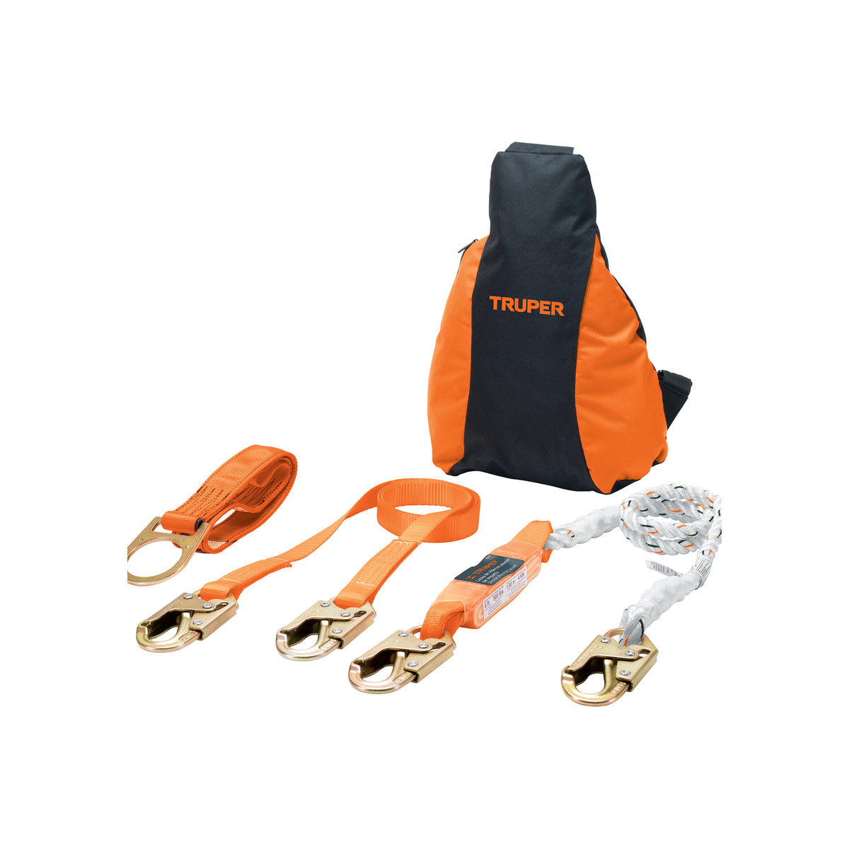 Kit contra caídas, arnés de tres anillos, ANSI