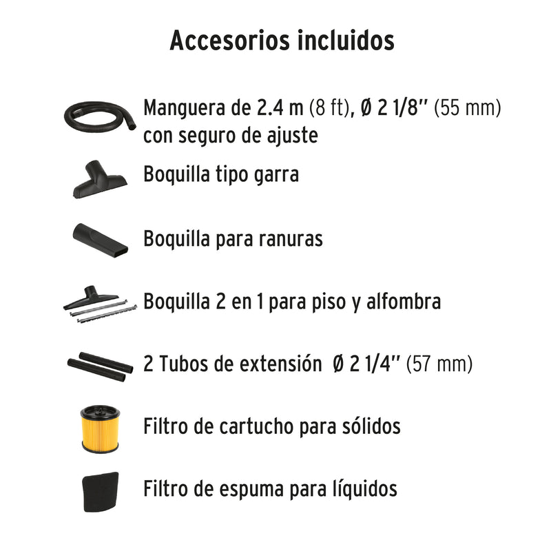 Aspiradora en acero inoxidable, 12 Galones