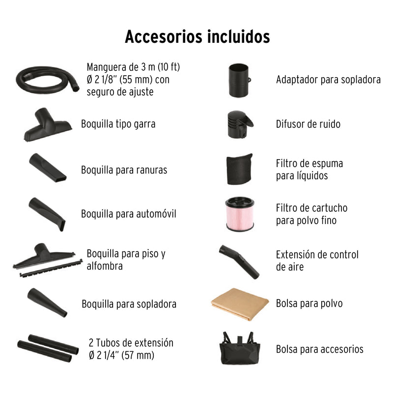 Aspiradora/Sopladora de 16 galones