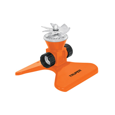 Aspersor metálico, giratorio con aspas,diámetro riego 5 mts