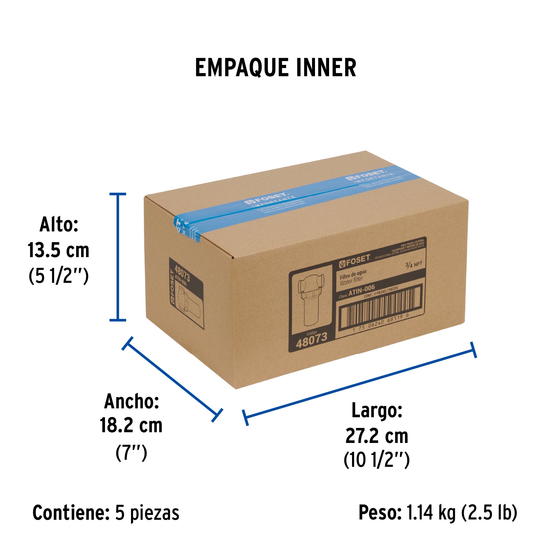 Filtro de agua para tinaco