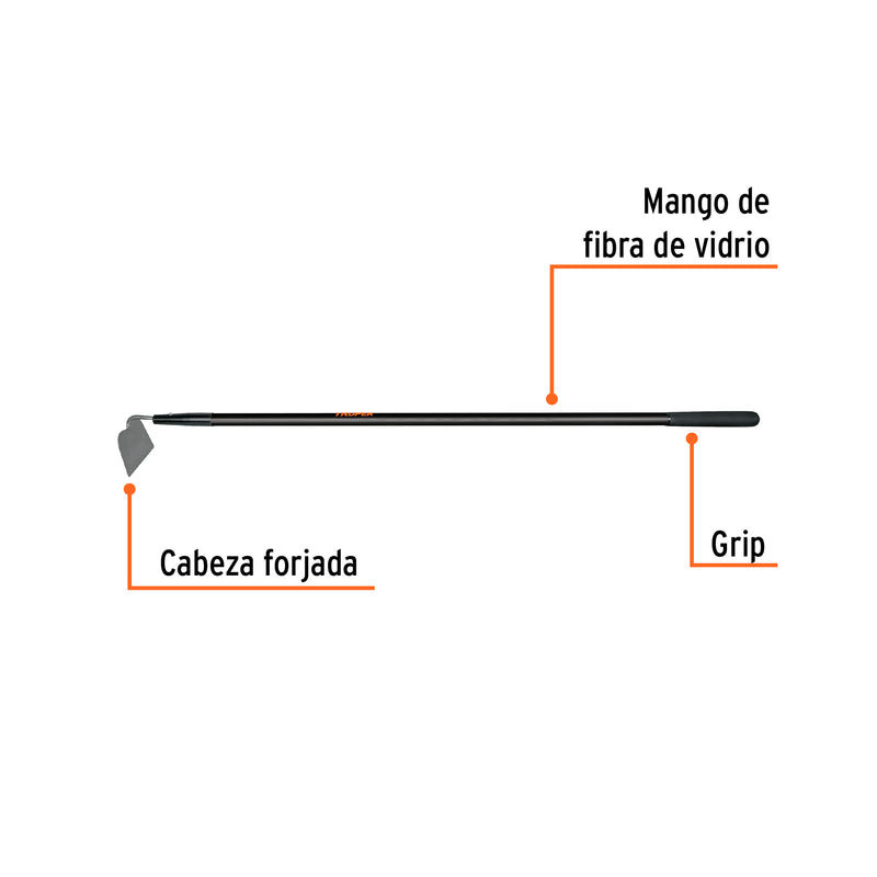 Azadón jardinero con mango fibra de vidrio 60"