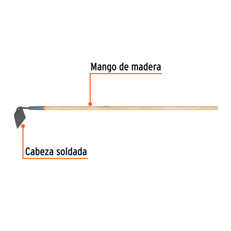 Azadón jardinero classic, con collar, mango 54"