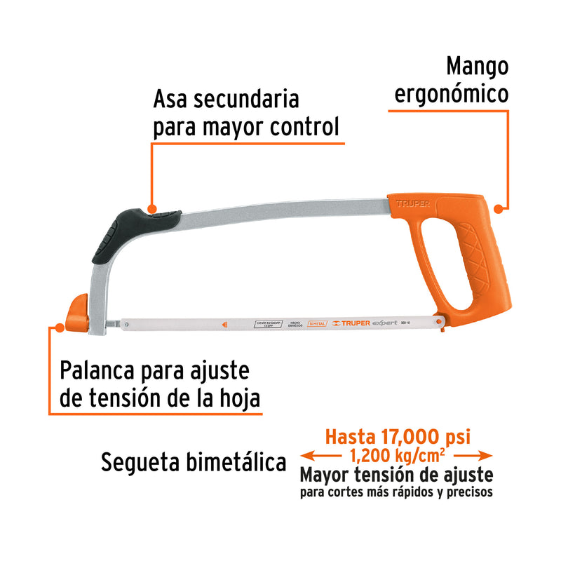 Arco profesional tubular para segueta 12"