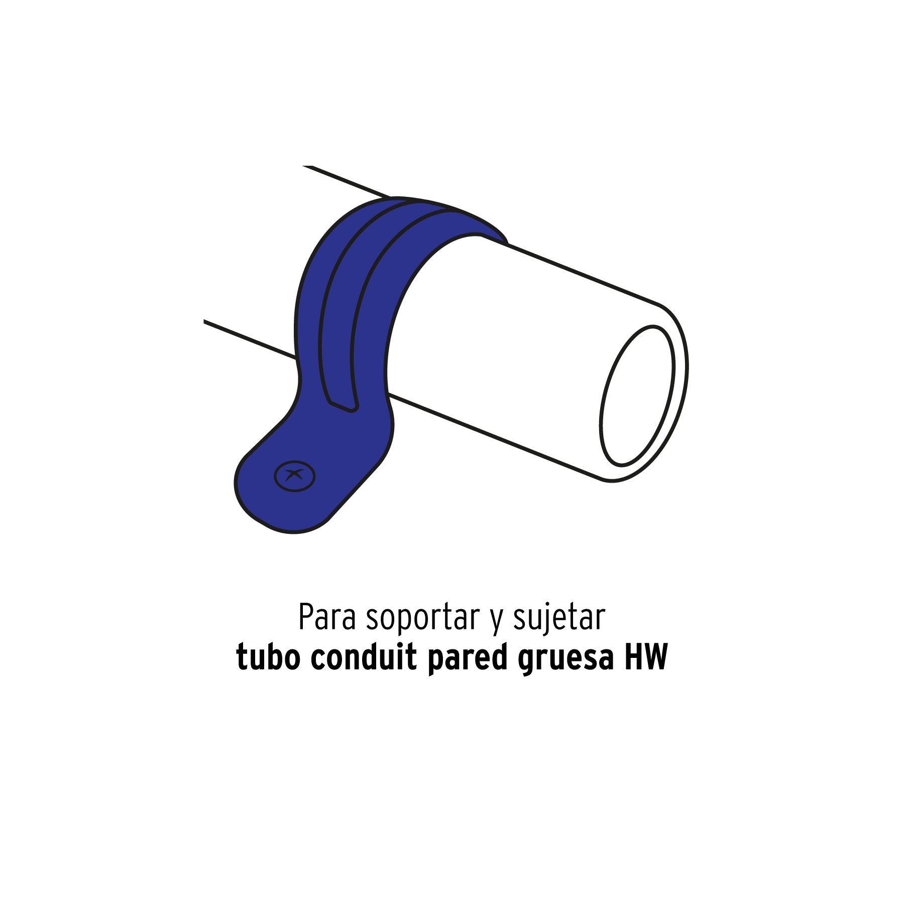 Bolsa c/5 abrazaderas tipo uña 2' p/tubo pared gruesa