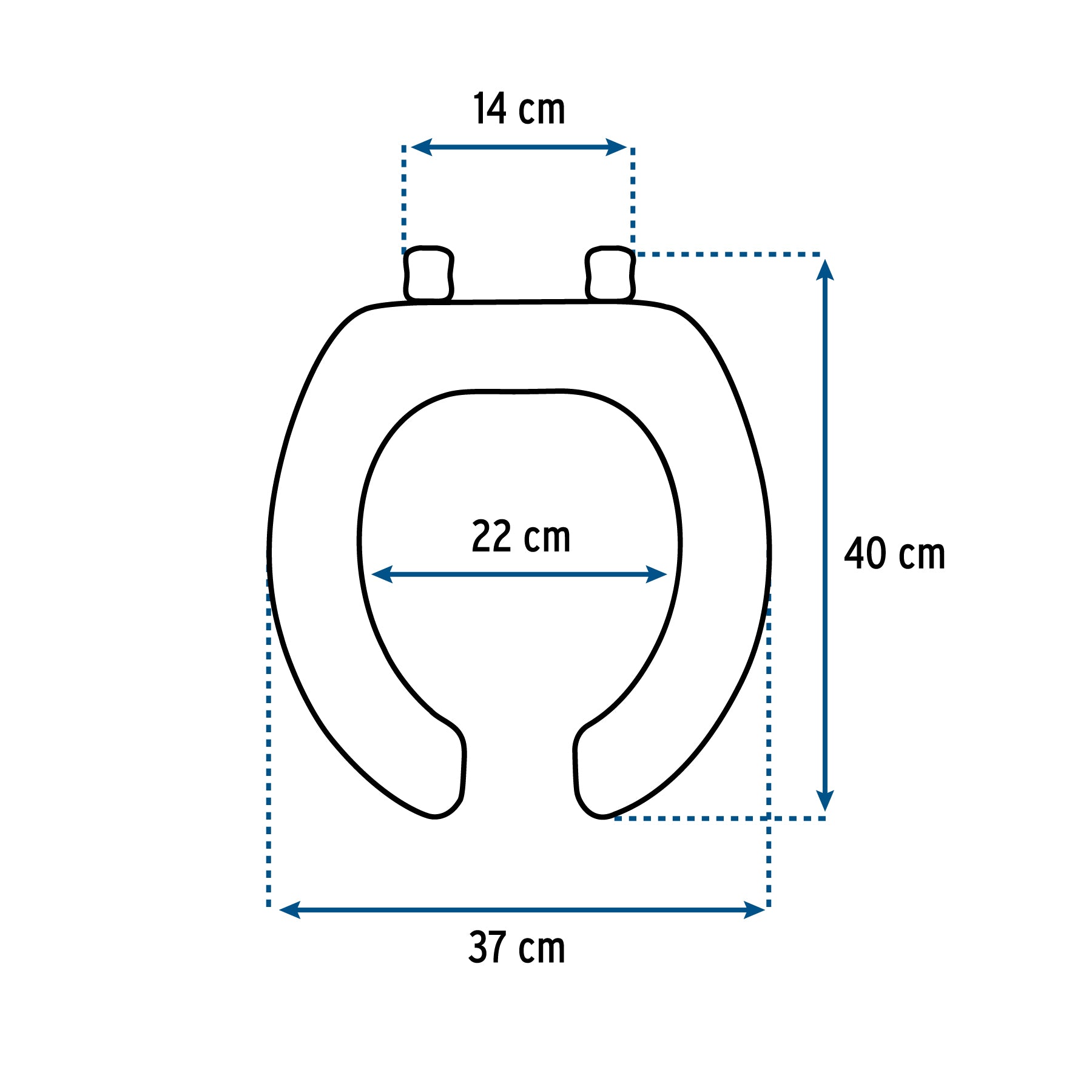Asiento ligero con tapa para WC, hueso, Foset Basic