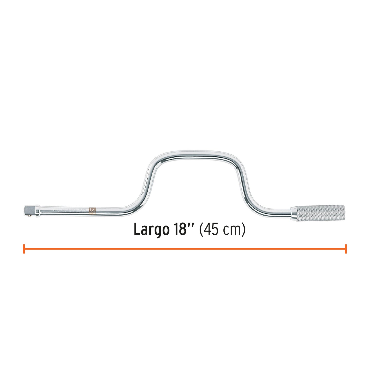 Mango berbiquí de 18" para dados cuadro 1/2"