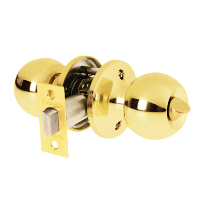 Cerradura pomo, LB, baño, tubular, Hermex Basic
