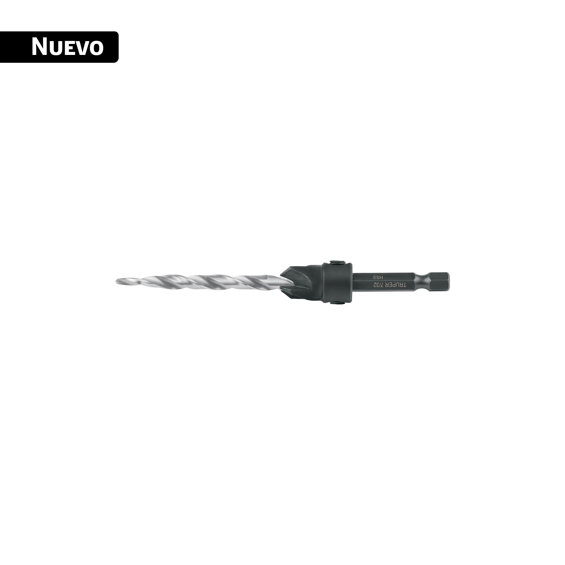 Broca avellanadora #12 para madera, 7/32', TRUPER