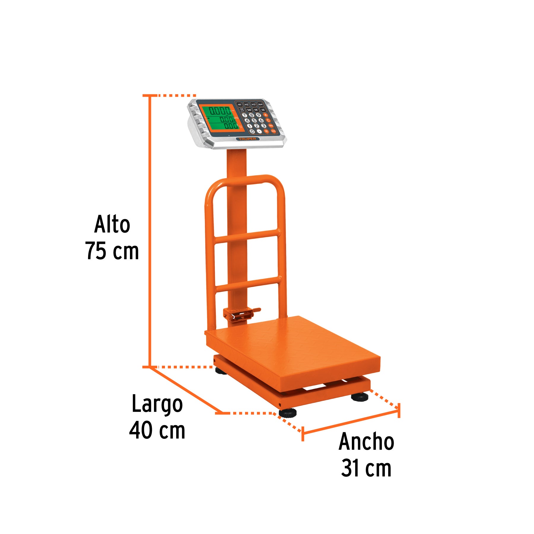 Báscula plegable de plataforma capacidad 100 Kg.