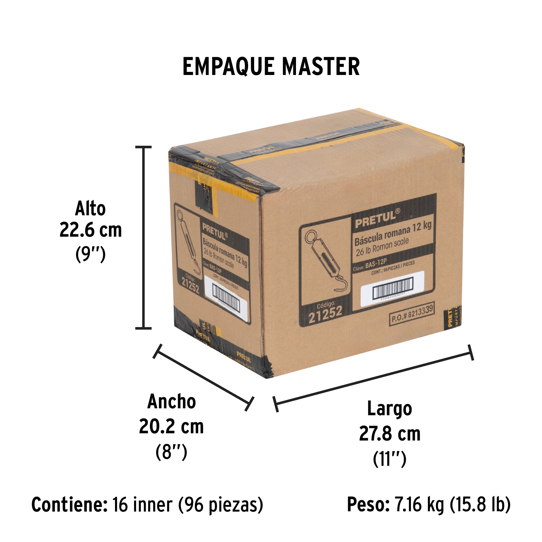 Báscula romana de resorte de 12 kg, Pretul