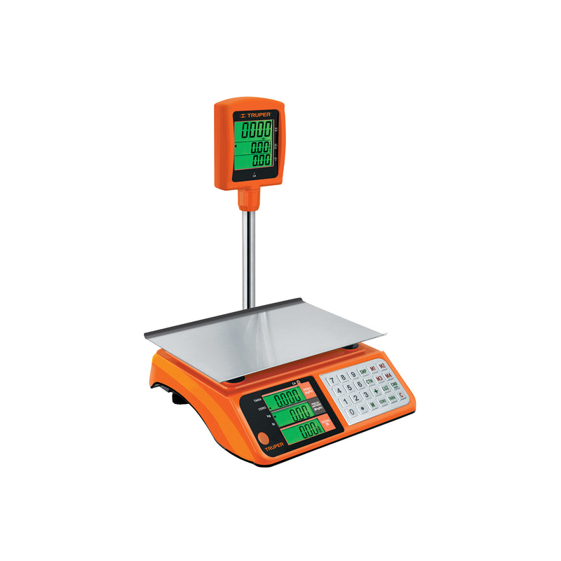 Báscula electrónica multifunciones con torreta, 40 kg