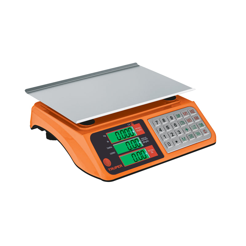Báscula electrónica multifunciones 40 kg USB, Truper