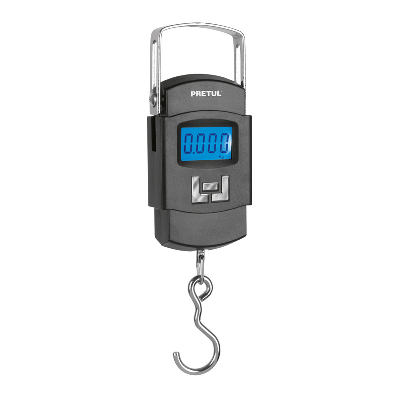 Báscula electrónica colgante, de pilas, 50 kg, Pretul