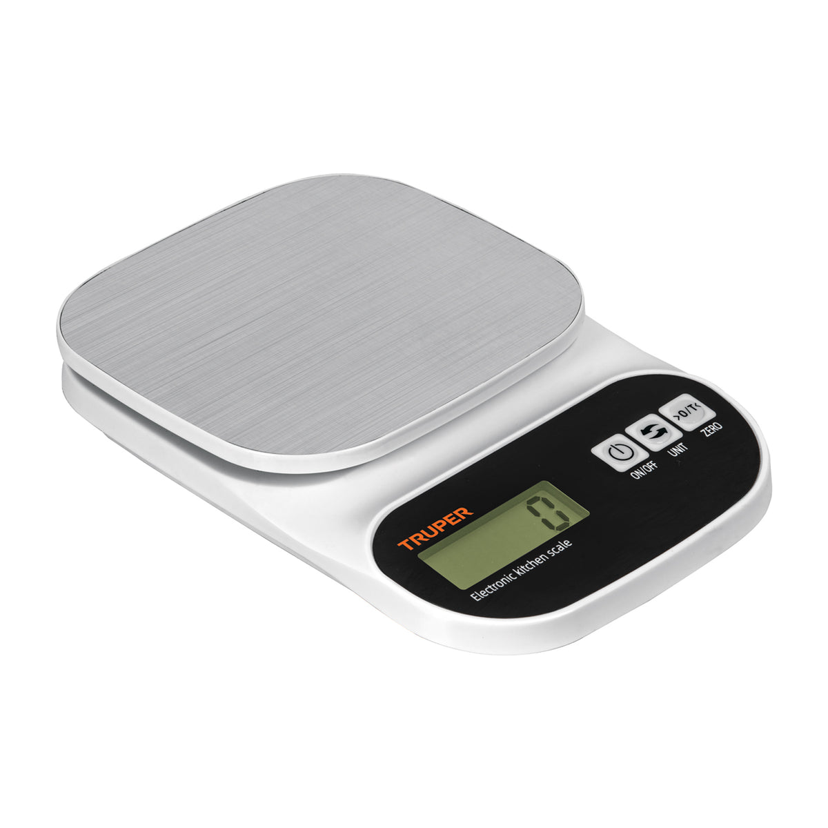 Báscula digital para cocina, plato de acero inox,5kg, Truper