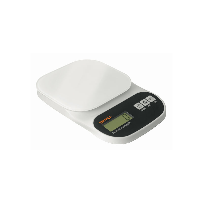 Báscula digital base de vidrio para cocina, capacidad 5kg