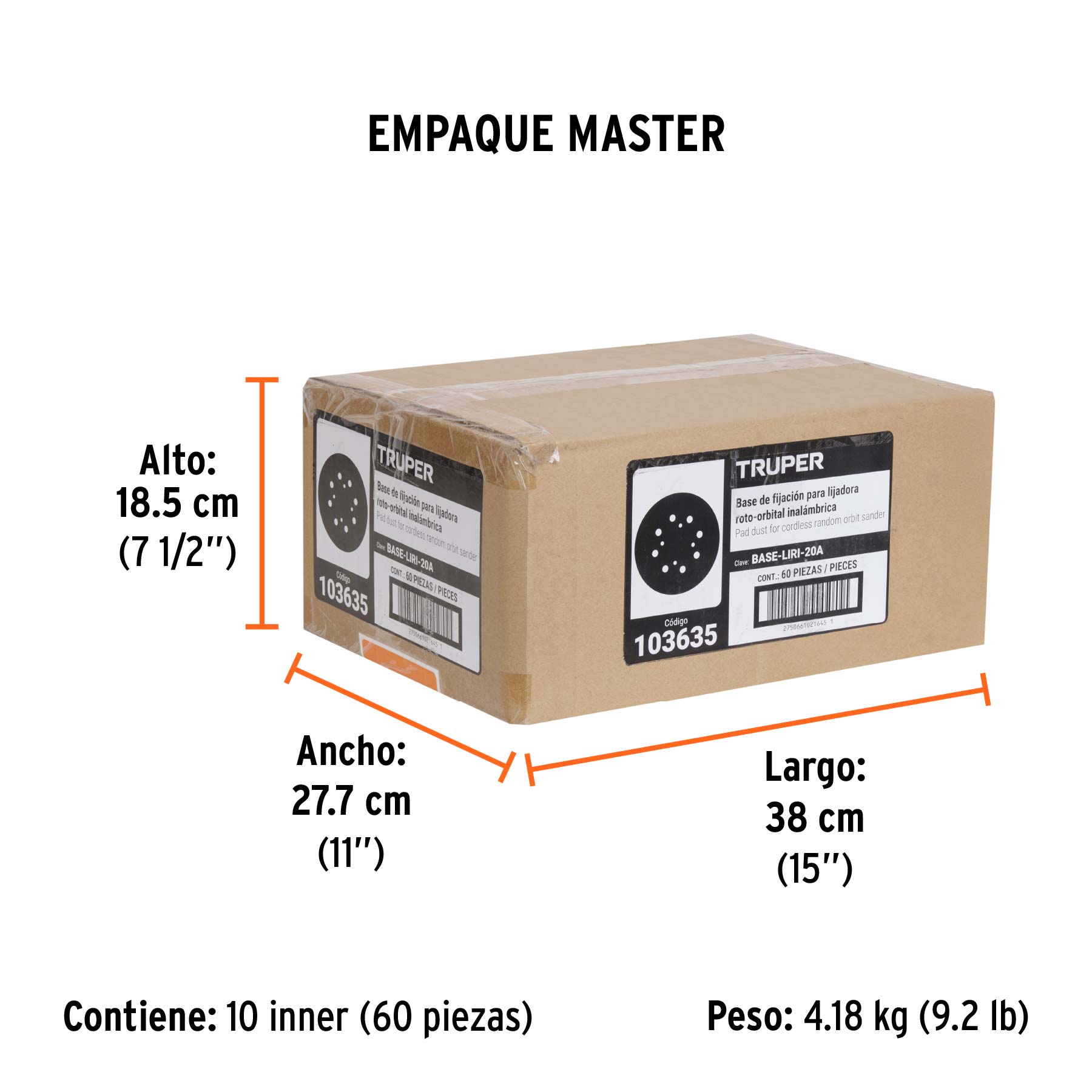 Base hook and loop para LIRI-20A, TRUPER