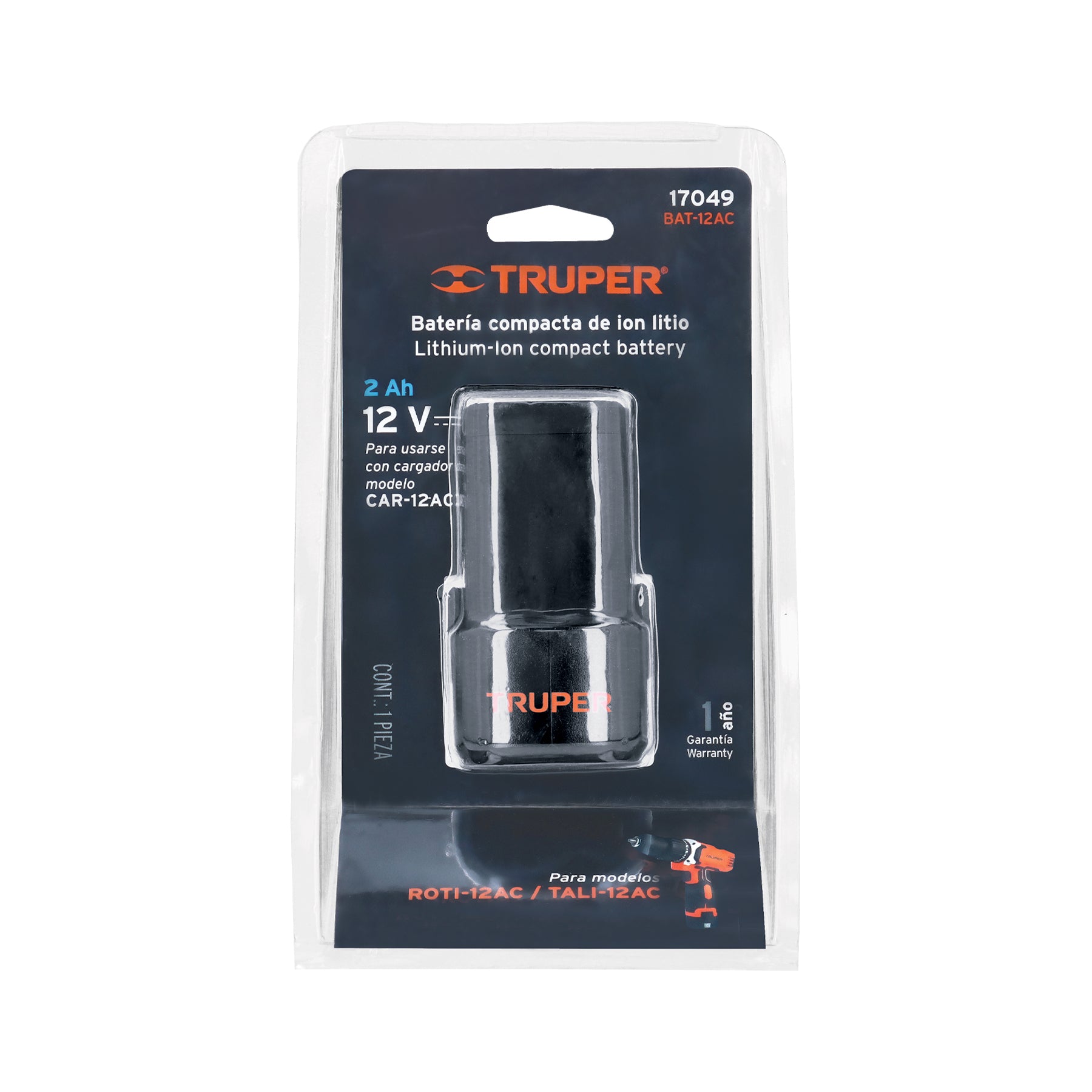 Batería ión litio,  12 V para taladro TALI-12AC
