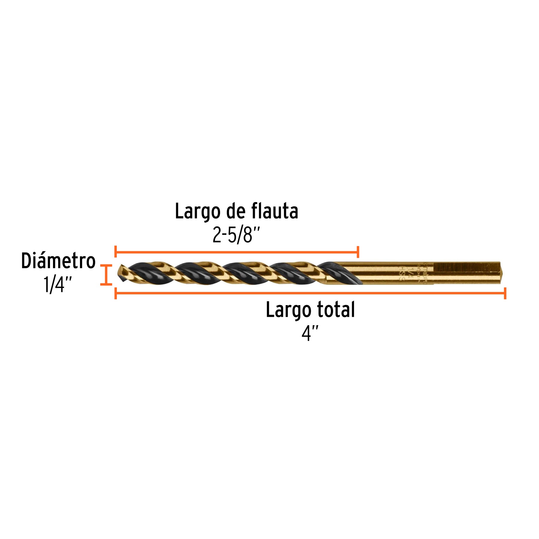 Broca de alta velocidad 1/4"